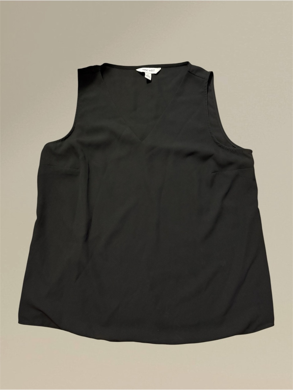 Nine West Black V-Neck Tank Top